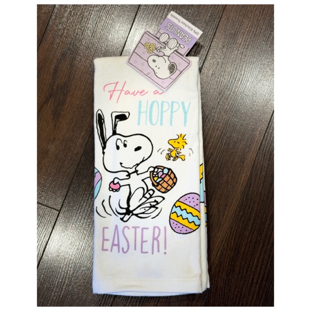 NEW Peanuts Snoopy Easter Kitchen Towels Set 🐰